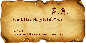 Pantits Magdaléna névjegykártya
